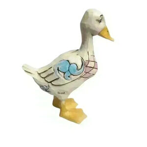 Vintage Jim Shore Folk Art Goose Figurine Pedestal Heartwood Creek collectible